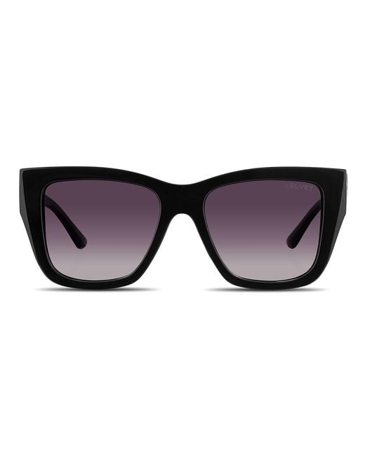 Velvet Eyewear Brown Square Sunglass Style