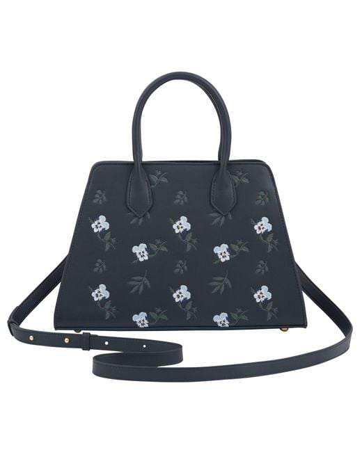 Fable England Blue Ditsy Structured Tote