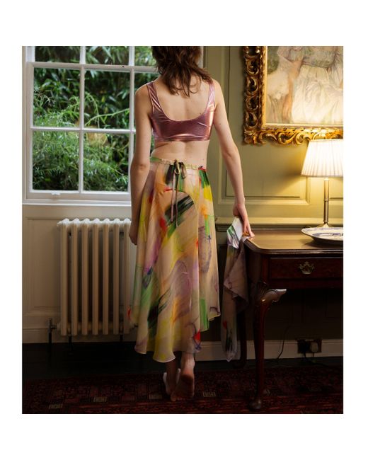 Klements Yellow Solstice Silk Skirt