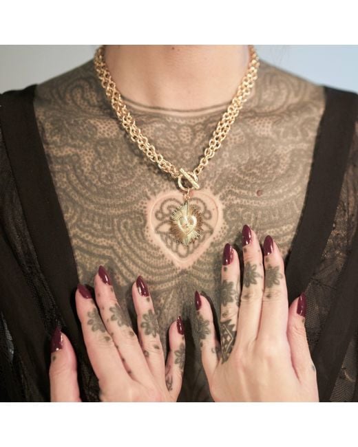 IN CAUDA VENENUM Metallic Akasha Necklace