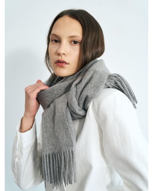 Lost Pattern Gray The Big Shawl Oversized Cashmere Wrap for men