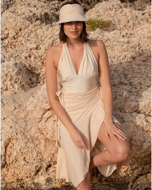 Kalani Sunwear Natural Neutrals Rio Uv Wrap Skirt Nude