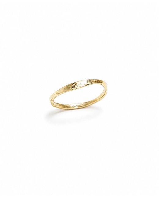 Inari Jewellery White Organic Tapered Stacking Ring