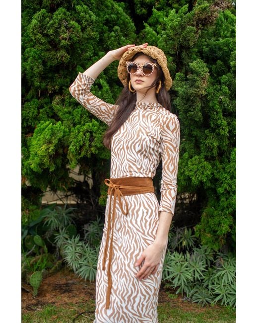 Jennafer Grace Natural Lucy Pencil Skirt