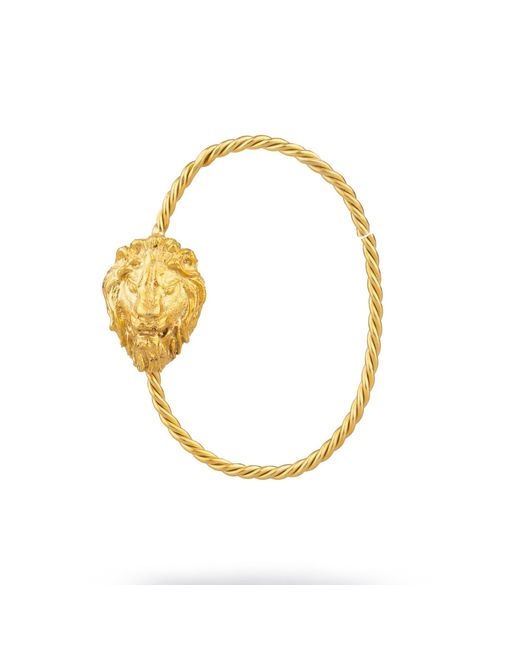 Ebru Jewelry Metallic Majestic Lion Vermeil Unique Ear Cuff