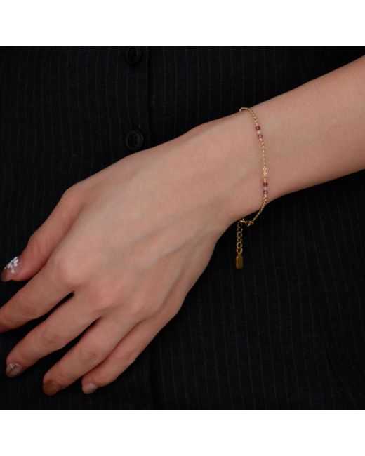 Inari Jewellery Metallic Amarus Bracelet – Filled With Garnet & Quartz