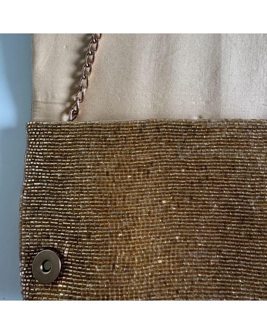 Pick Happy Metallic Steel Cut Beaded Petite Clutch