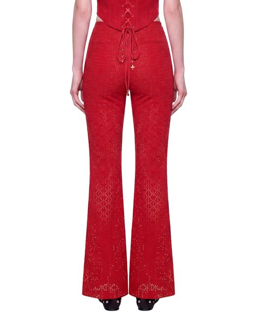 Pcfg The Broderie Anglaise Edit High Rise Embroidered Flare Pants