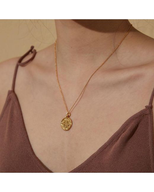 Aurozia Metallic Tarot The Wheel Of Fortune Necklace