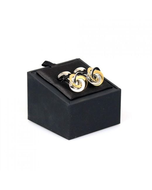 DAVID WEJ Metallic Ring Circle Cufflink – for men