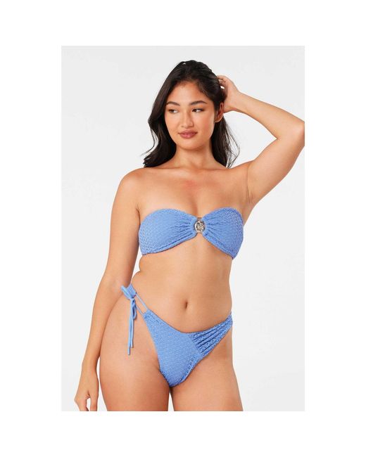 Blackbough Swim Blue Shelby Bandeau Top Oceania Crochet