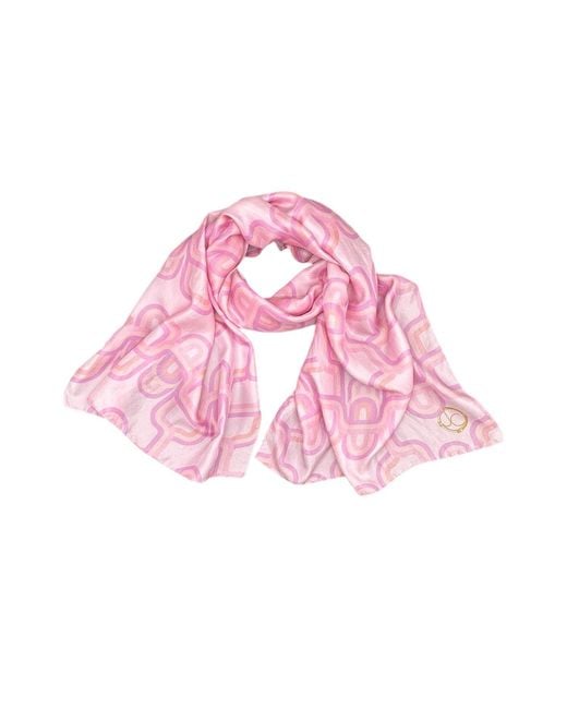 Julia Clancey Pink Lydy Fondant Silk Scarf