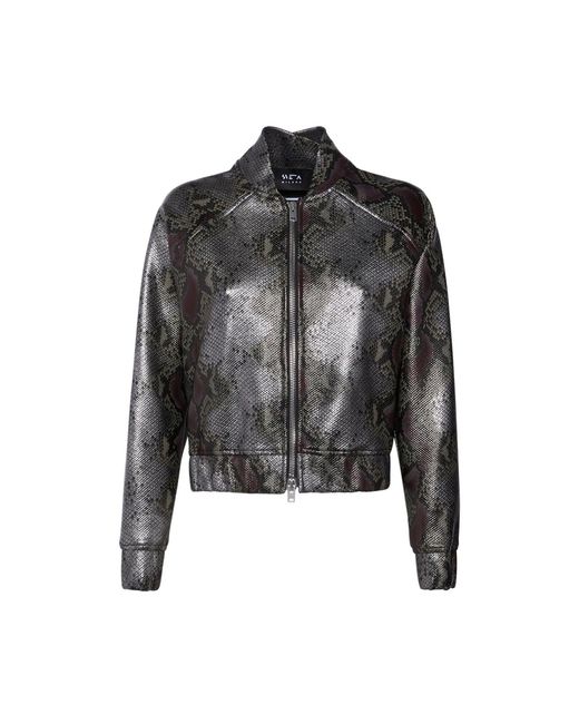 SVETA Milano Black Joshua Python-Effect Bomber