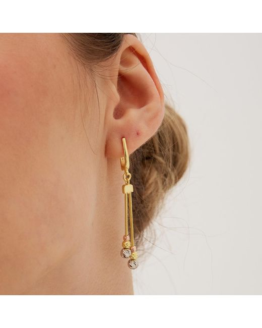Spero London Metallic Dorissa Sterling Drop Earring Multicolour Beads