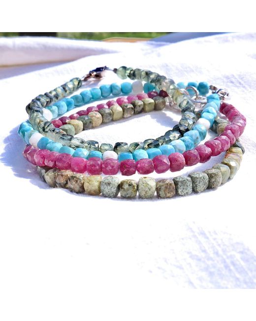 Mineralgems•Studio Pink Ruby Bracelet for men