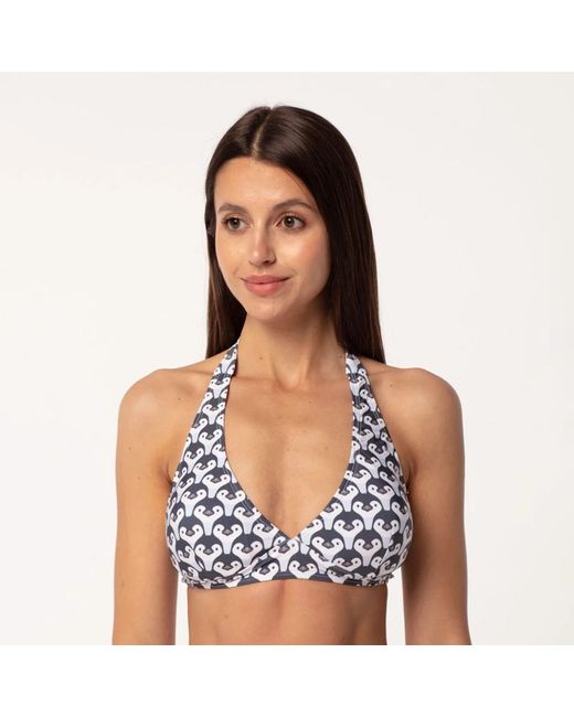 Aloha From Deer Blue Penguin Halter Neck Bikini Top