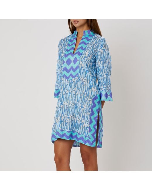 Casa Atelier by Ferdinando Fusco Blue Poseidon Tunic
