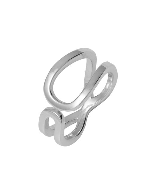 Lucy Quartermaine Metallic Solid Sterling Horse Shoe Petal Ring