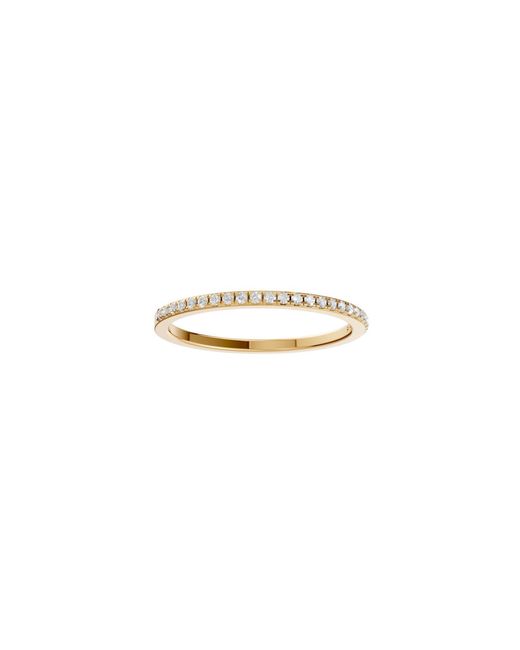 Aya Fine Jewelry White Handcrafted Round Lab Diamond Half Eternity Wedding Band