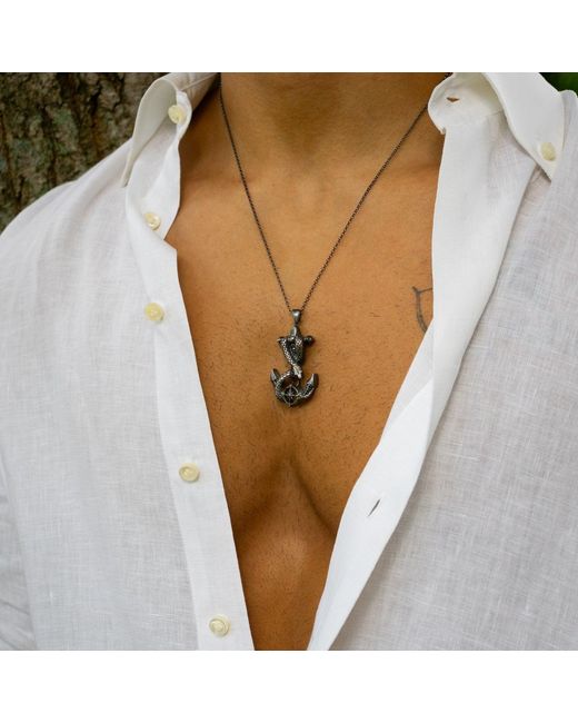 Ebru Jewelry Metallic Ocean Guardian Sterling Necklace