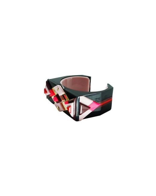 Gissa Bicalho Black Handmade Acrylic Bracelet Kuntur