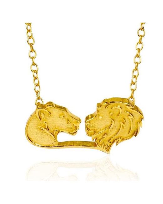 Lila Rasa Yellow Lion-Ess Love Heart Necklace