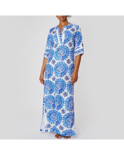 Casa Atelier by Ferdinando Fusco Blue Bali V Caftan