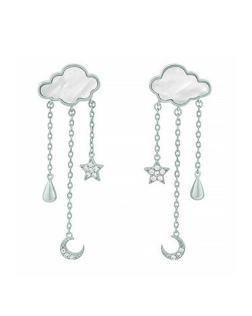 Shaded the Label White Skye Rain Cloud Droplet Earrings