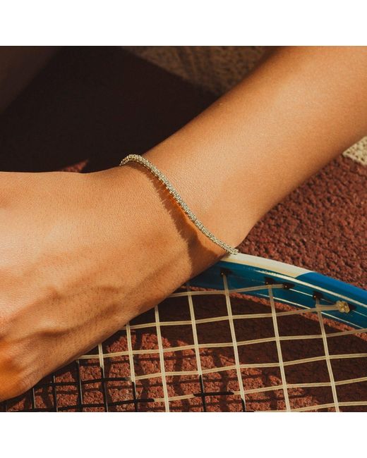 Spero London Metallic Sterling Fine Tennis Bracelet