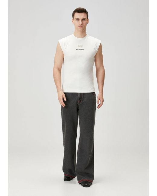 Pcfg Black Pure Cotton Regular Fit Denim Pant for men