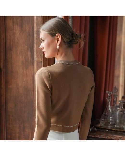Gaâla Brown Neutrals Lillianna Short Cardigan