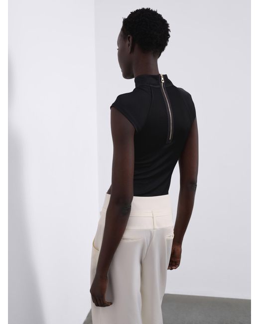 Sélone Black Arin High-Neck Bodysuit