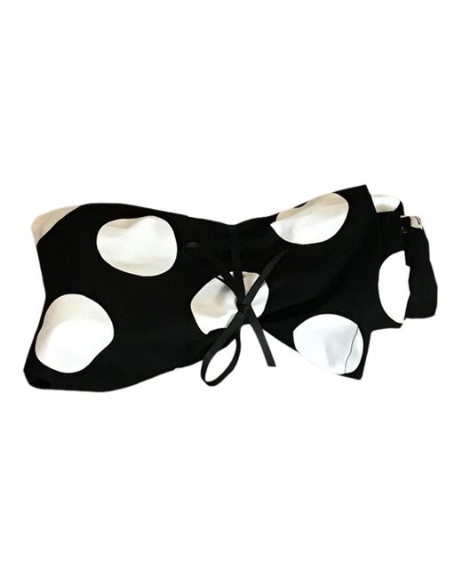 Romer Millinery Black Twisturban Turban With Big Dots On
