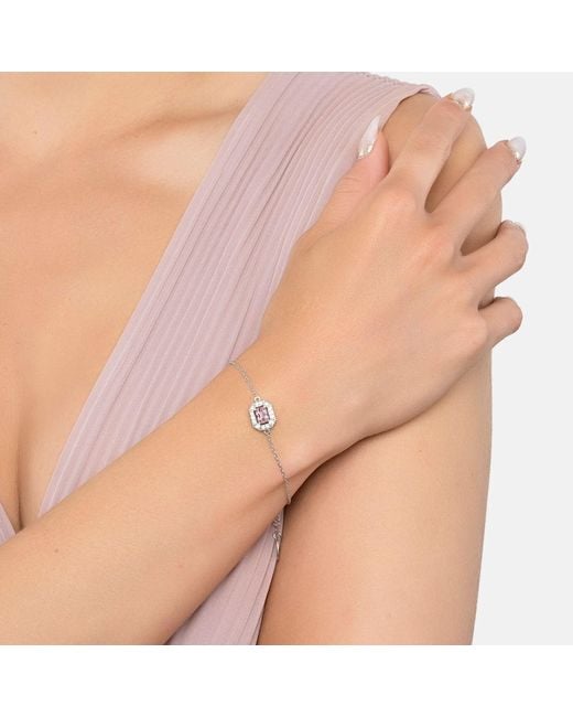Latelita London Metallic Whistledown Gemstone Bracelet Morganite