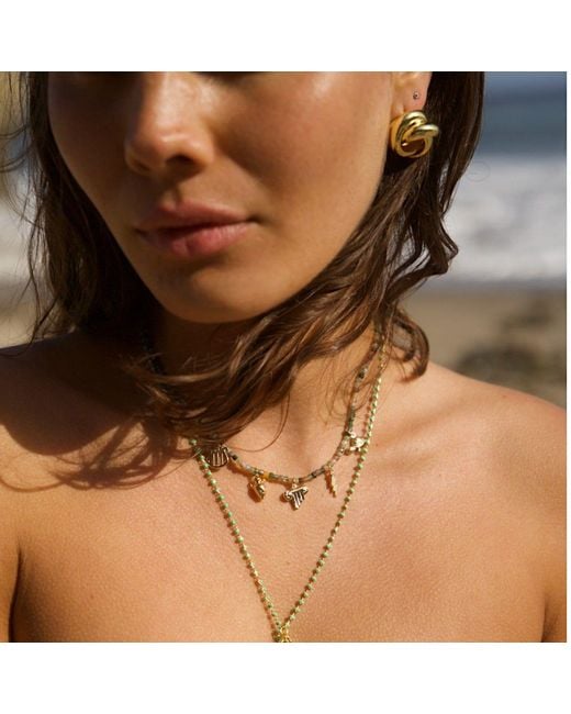 Alexie of Athens Metallic Goddess Strand Bead Necklace