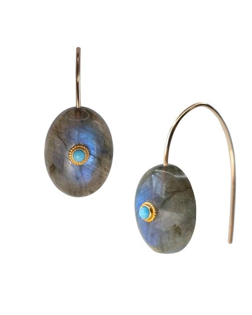 Bombyx House Blue Labradorite Drop Earrings