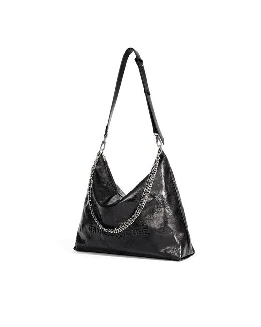 Orange Cube Black Metropolitan Crossbody Bag