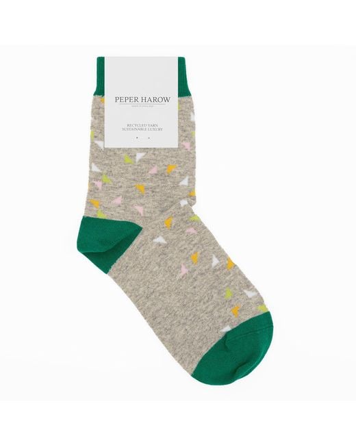 Peper Harow - Made in England Green Trilateral Socks –