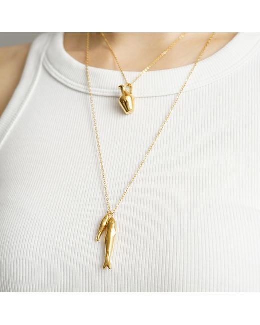 Smilla Brav Metallic Chain Necklace Fishy Fish