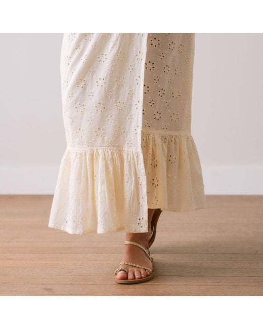 SUNSHINE TIENDA Natural Ivory Eyelet Vienna Sarong