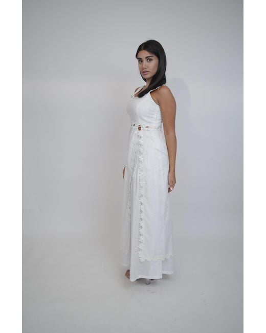 Muda Clothing Fz Llc White Margot Linen Top