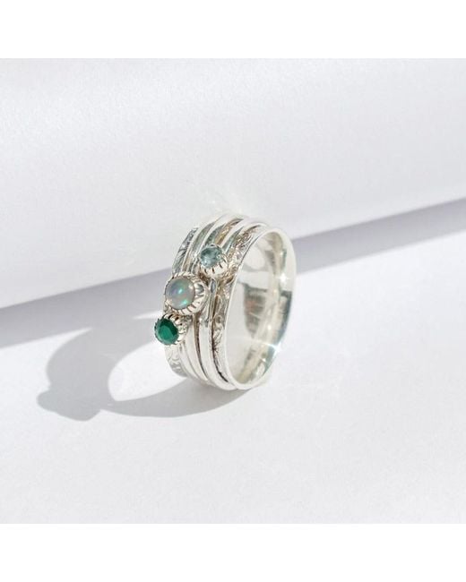 Charlotte's Web Jewellery Green Pure Soul Silver Spinning Ring