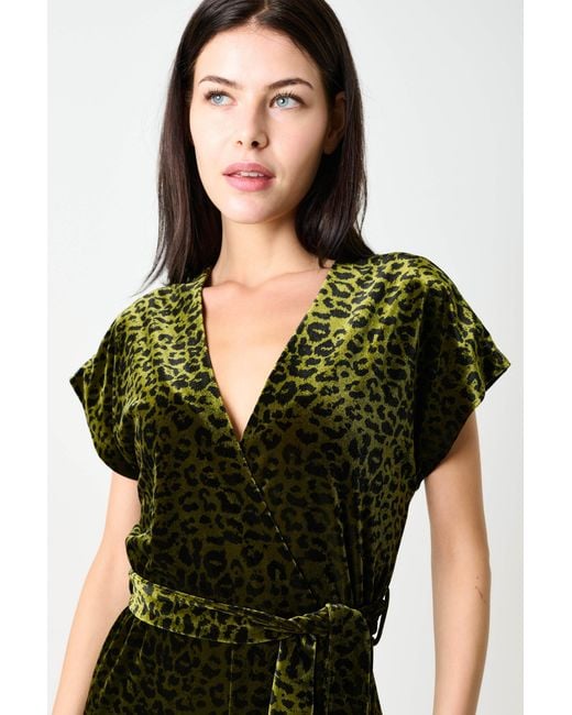 Louche Green Tiffany Velvet Roar Jumpsuit