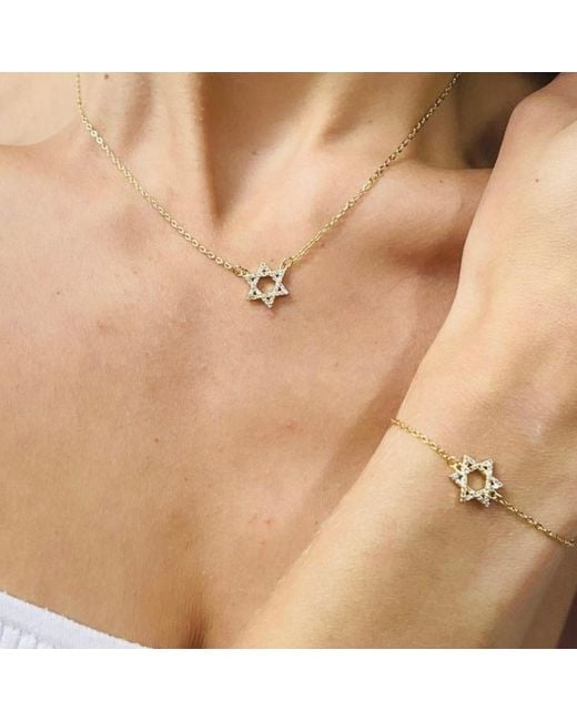 SHYMI Metallic Pave Star Of David Bracelet