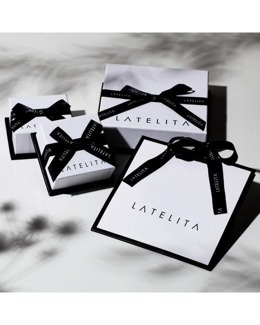 Latelita London Metallic Beatrice Oval Gemstone Pendant Necklace Gold Citrine Hydro
