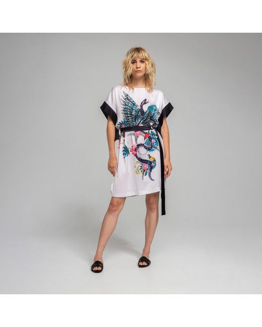 ARTISTA Blue Natalie Oriental Printed Dress