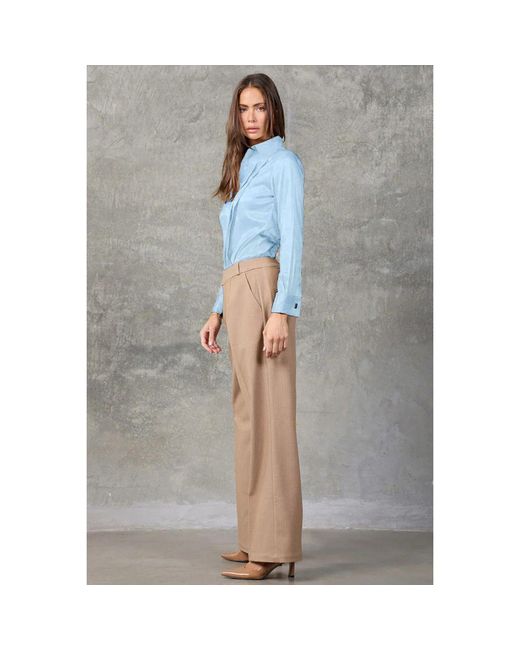 Madison / Savile Blue Sterling Regent Pleated Satin French Cuff Shirt