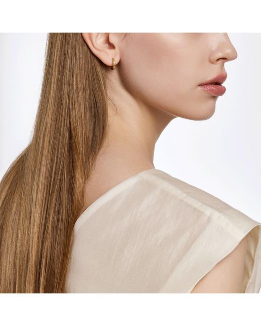 Didier Dubot Metallic Sensuelle Raw Textured Hoop Earrings