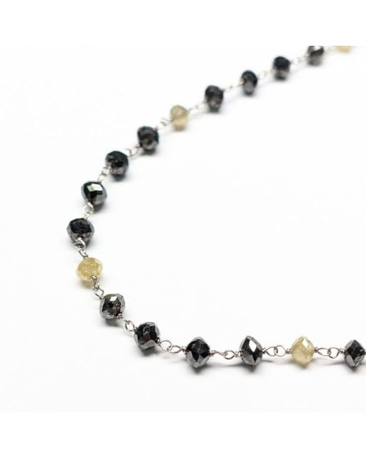 Rahul's Jewels Brown 16" Genuine And Diamond Rosary Necklace
