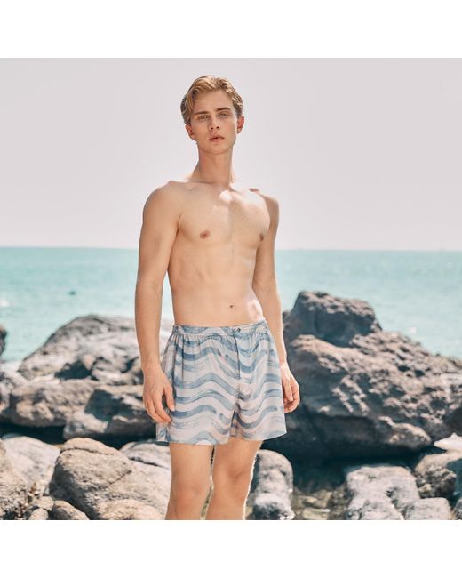 Manitu Blue Ocean Wave Shorts for men